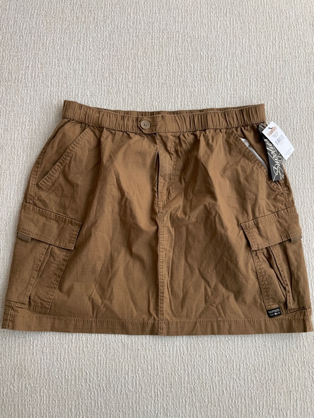 Supplies by UnionBay Cargo Pocket Mini Skirt in Brown. Size 12 / 31W. NWT.